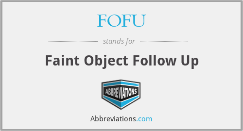 FOFU - Faint Object Follow Up