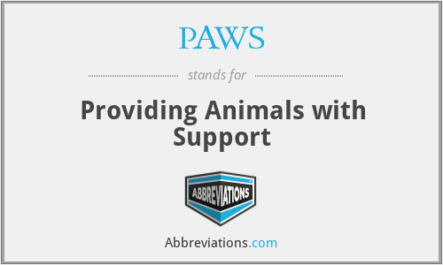 PAWS - Providing Animals with Support
