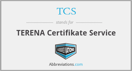 TCS - TERENA Certifikate Service