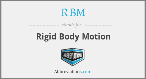 RBM - Rigid Body Motion