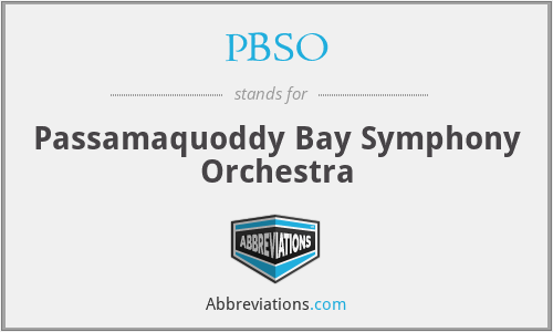 PBSO - Passamaquoddy Bay Symphony Orchestra