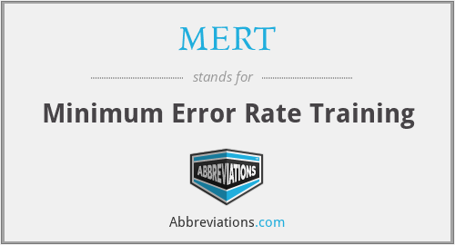 MERT - Minimum Error Rate Training