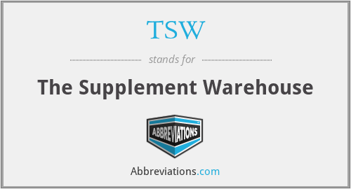 TSW - The Supplement Warehouse