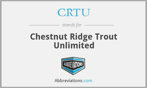 CRTU - Chestnut Ridge Trout Unlimited