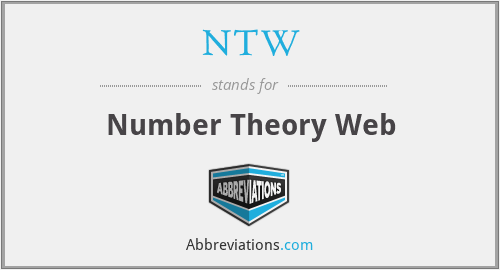 NTW - Number Theory Web