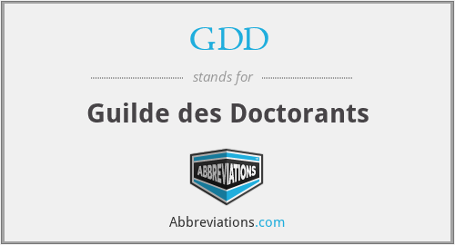 GDD - Guilde des Doctorants