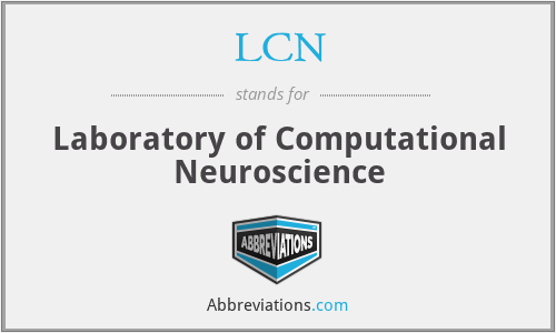 LCN - Laboratory of Computational Neuroscience