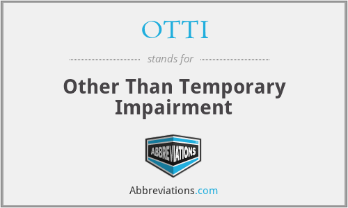 OTTI - Other Than Temporary Impairment