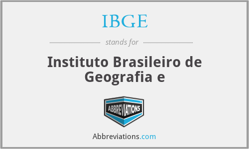 IBGE - Instituto Brasileiro de Geografia e