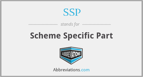 SSP - Scheme Specific Part