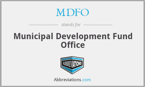 MDFO - Municipal Development Fund Office