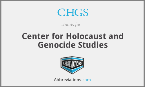 CHGS - Center for Holocaust and Genocide Studies