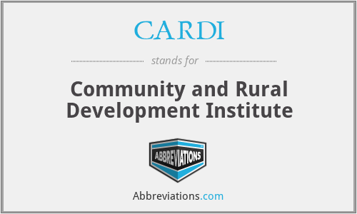 CARDI - Community and Rural Development Institute