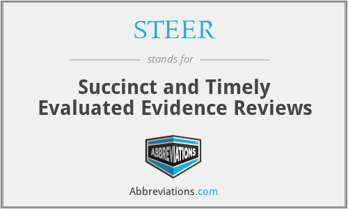 STEER - Succinct and Timely Evaluated Evidence Reviews