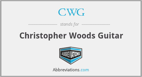 CWG - Christopher Woods Guitar