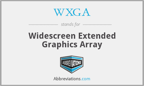 WXGA - Widescreen Extended Graphics Array