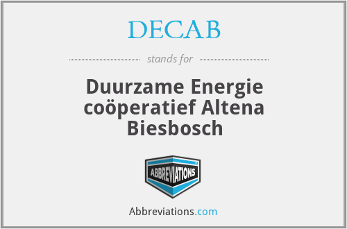 DECAB - Duurzame Energie coöperatief Altena Biesbosch