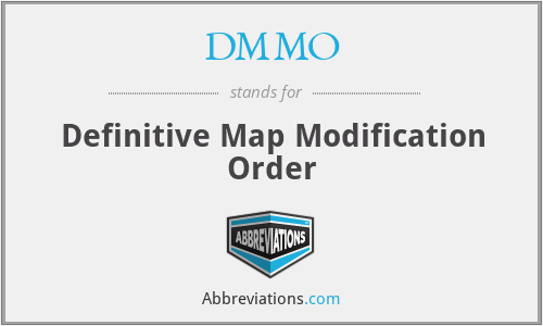 DMMO - Definitive Map Modification Order