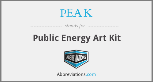PEAK - Public Energy Art Kit