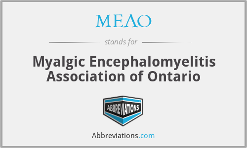 MEAO - Myalgic Encephalomyelitis Association of Ontario