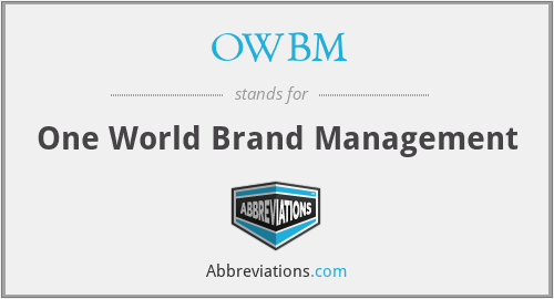 OWBM - One World Brand Management