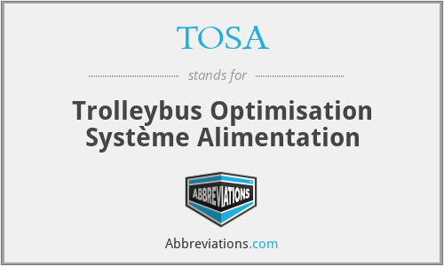 TOSA - Trolleybus Optimisation Système Alimentation