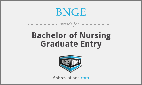 BNGE - Bachelor of Nursing Graduate Entry
