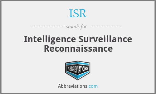 ISR - Intelligence Surveillance Reconnaissance