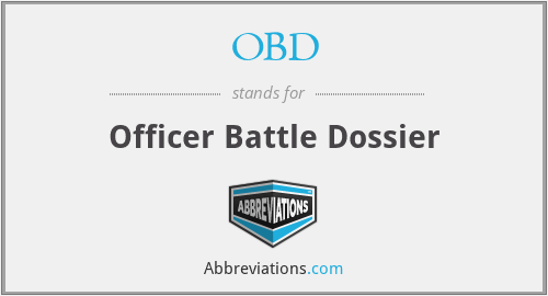 OBD - Officer Battle Dossier