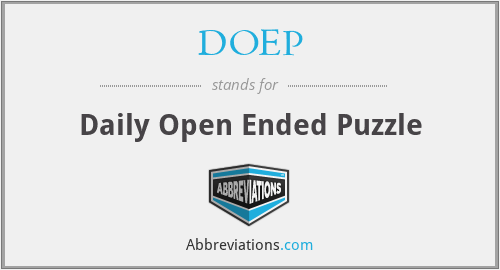 DOEP - Daily Open Ended Puzzle