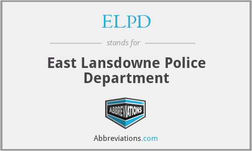 ELPD - East Lansdowne Police Department