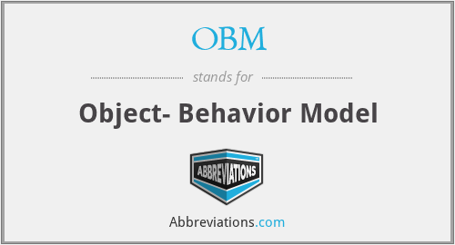 OBM - Object- Behavior Model