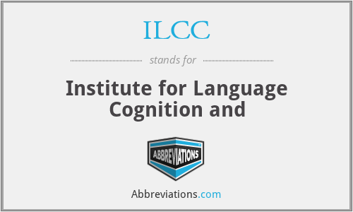 ILCC - Institute for Language Cognition and