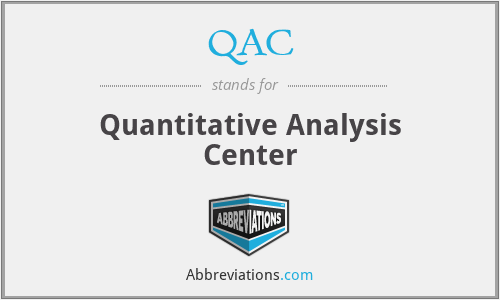 QAC - Quantitative Analysis Center