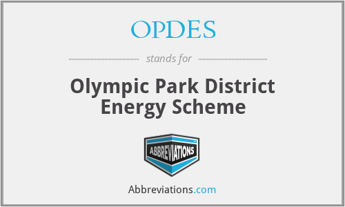 OPDES - Olympic Park District Energy Scheme