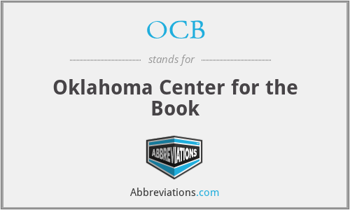 OCB - Oklahoma Center for the Book