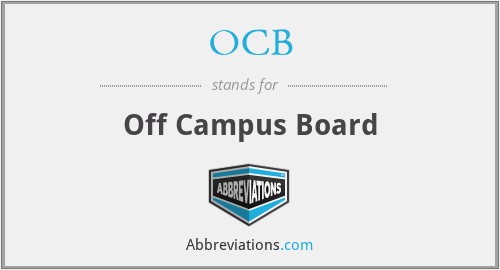 OCB - Off Campus Board