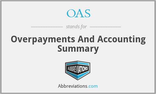 OAS - Overpayments And Accounting Summary