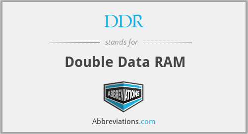 DDR - Double Data RAM