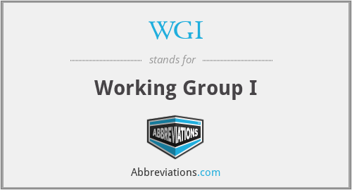 WGI - Working Group I