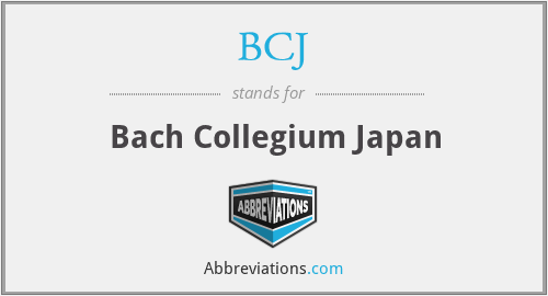 BCJ - Bach Collegium Japan
