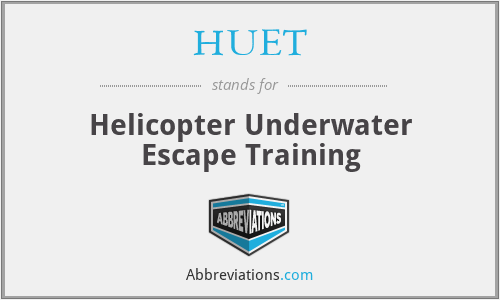 HUET - Helicopter Underwater Escape Training