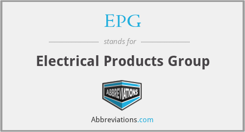 EPG - Electrical Products Group