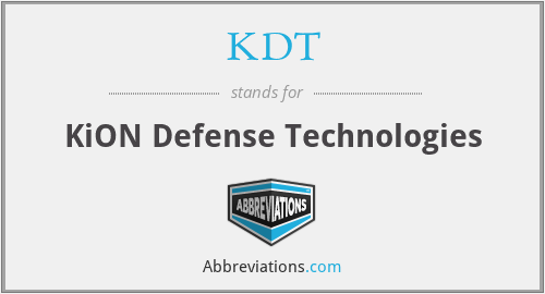 KDT - KiON Defense Technologies