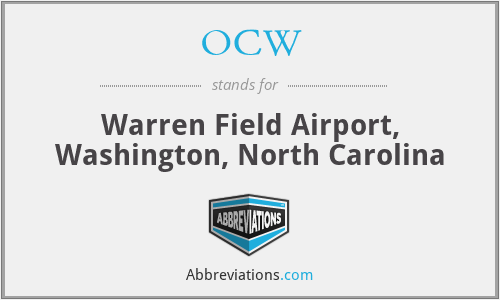 OCW - Warren Field Airport, Washington, North Carolina
