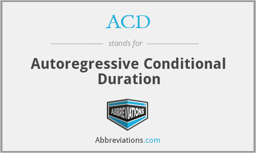 ACD - Autoregressive Conditional Duration