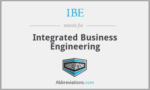 IBE - Integrated Business Engineering