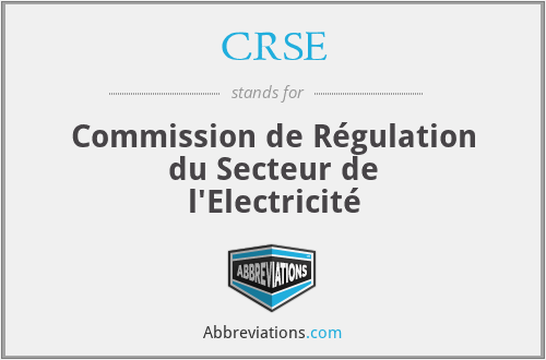 CRSE - Commission de Régulation du Secteur de l'Electricité