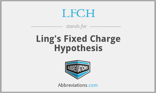 LFCH - Ling's Fixed Charge Hypothesis