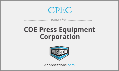 CPEC - COE Press Equipment Corporation